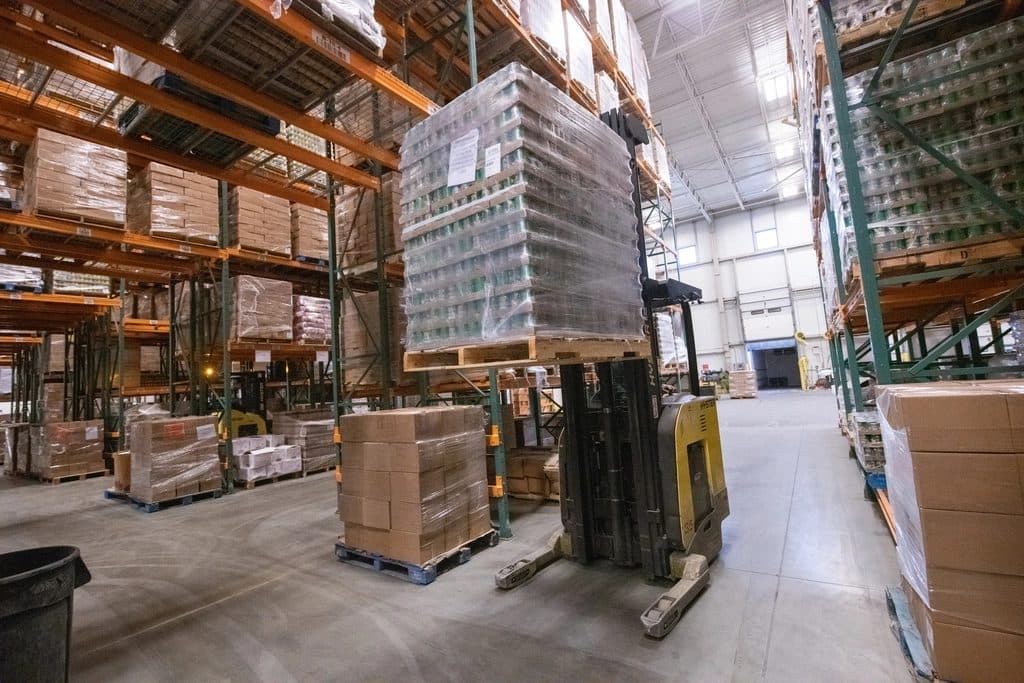 Pallets stretch-wrapped and ready for dispatch